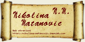 Nikolina Matanović vizit kartica